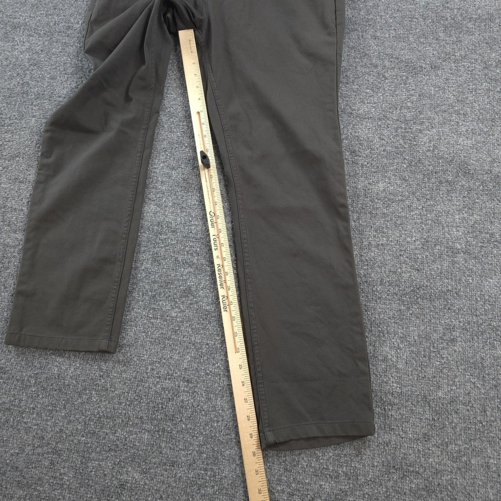 Mugsy Pants Mens 33x30 Brown Brooks Slim Stretch Chino Casual Everyday K6PNBG - Picture 8 of 12